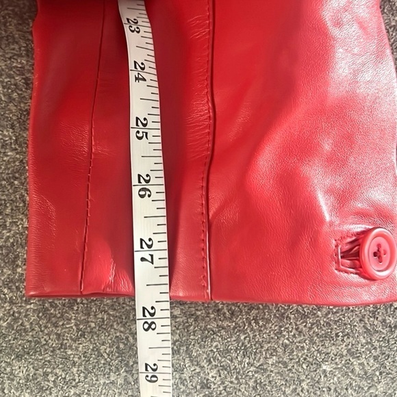 🔥VTG,Leather Fads,MSRP$342),Supple Lambskin Leather,RED,Adjustable ANKLES,Size 0 - Picture 12 of 15